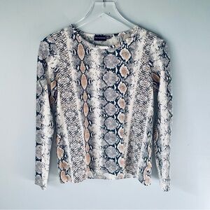 Prettylittlething snakeskin long sleeve shirt